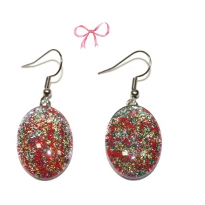Cercei Christmas Shine cu glitter - Img 3