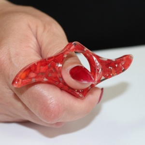 Accesoriu pentru citit din rasina epoxidica cu pietricele de coral - Img 2