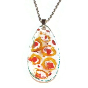 Colier Explozie de Lumina din rasina si pigmenti handmade