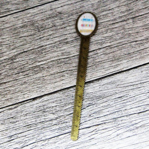 Semn de carte, bronz, cu mesaj personalizat - "Dream it" - Img 2