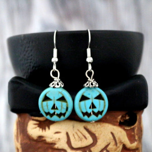 Cercei Halloween - dovlecei albastri