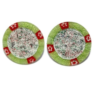 Cercei Christmas Shine Millefiori verzi