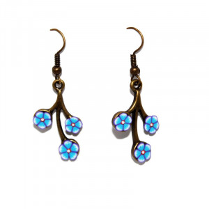 Cercei bronz "Crenguta de cires"