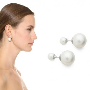 Cercei "Double pearl"(M2) - ivory - Img 2