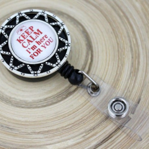 Accesoriu ecuson cu mesajul "I'm here for you" - stea argintie