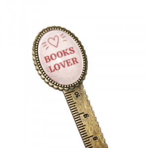 Semn de carte cu mesaj Books Lover