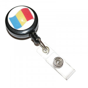 Accesoriu ecuson negru cu tricolor T2