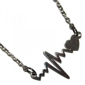 Colier argintiu "Heartbeat"