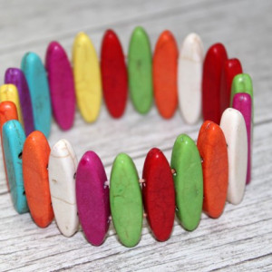Bratara howlite colormix