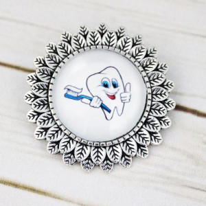 Brosa sun flower personalizat cu dintisor