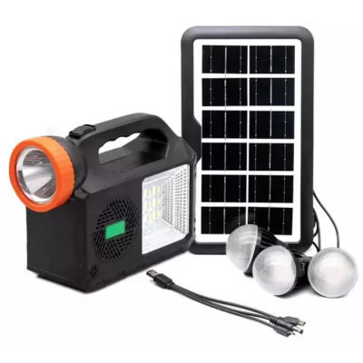 Kit Solar Iluminare GD-102 - 3 becuri - boxa si radio