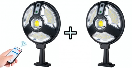 SET 2 X LAMPA SOLARA CIRCULARA 120 LED