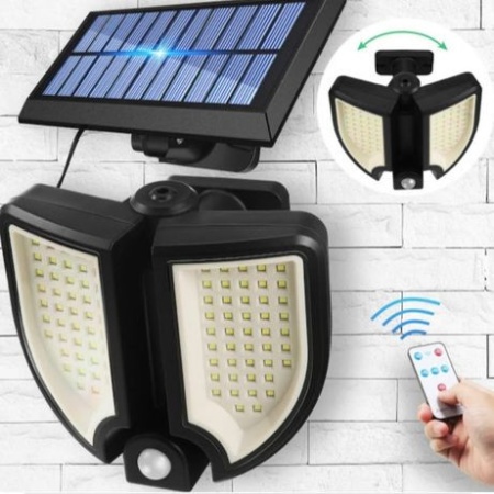 SET 2 X PROIECTOR SOLAR 60W - SENZOR MISCARE - TELECOMANDA