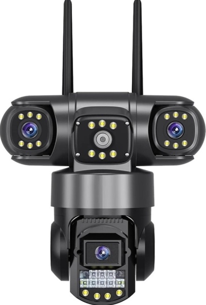 Camera 12MP Full HD, 3 zone supravegheate simultan, Detectarea miscarii, Comunicare bidirectionala, Vedere nocturna, Stocare prin card SD/Cloud