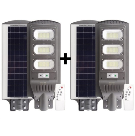 Pachet 2 x Lampa stradala cu picior metalic 90w