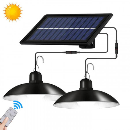 Set 2 Lampa Solara cu abajur de Interior/exterior cu telecomanda