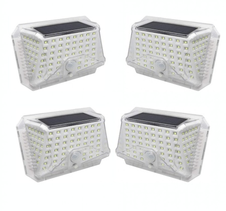 SET 4 LAMPI SOLARE 90 LED SMD SI SENZOR MISCARE