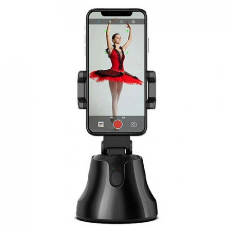 Suport smart pentru telefon tip robot cameraman, urmarire automata a persoanelor/obiectelor, recunoastere faciala, rotatie 360°
