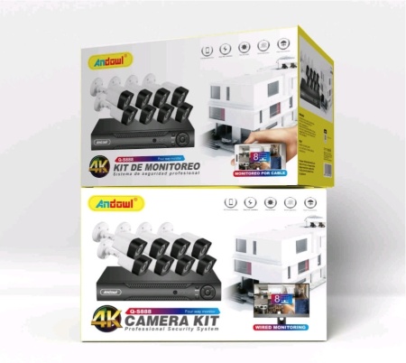 KIT 8 CAMERE SUPRAVEGHERE WIFI 3MP 1080P ANDOWL S888PRO