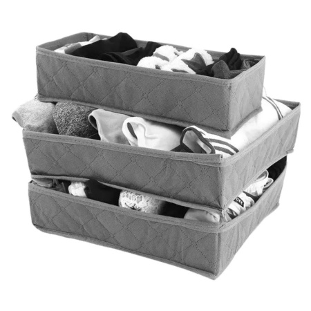 Set 3 organizatoare inteligente pentru lenjerie intima, sosete, cravate, curele