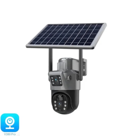 CAMERA DE SUPRAVEGHERE CU PANOU SOLAR SLOT DE CARTELA SIM 4G DUBLA
