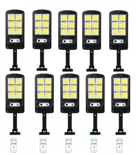 SET 10 LAMPI SOLARE TIP STRADAL 30W CU TELECOMANDA