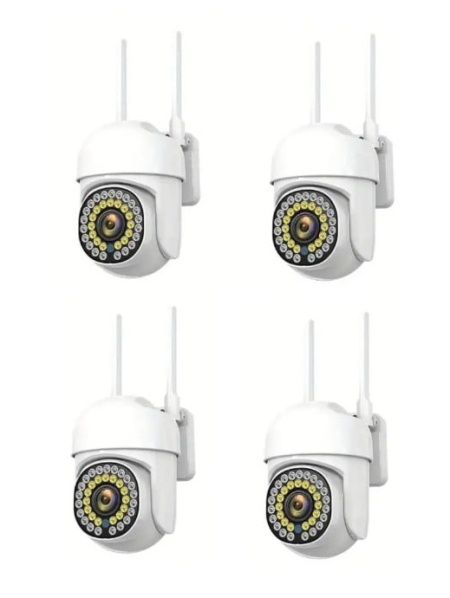 Pachet 4 x Cameră de Supraveghere Smart WIFI, 36 LED-uri, HD, IP66