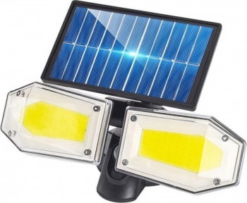 PROMO 2 X LAMPA SOLARA 150 LED COB - SENZOR MISCARE - CASETE REGLABILE