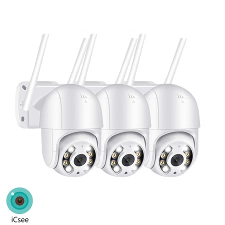 3 CAMERE SUPRAVEGHERE WIFI PROMO 5MP ICSEE + CARD 32 GB CADOU ABQ-Q2