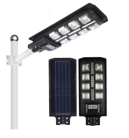 LAMPA SOLARA STRADALA 150W CU SENZOR DE MISCARE 11 CASETE LUMINOASE