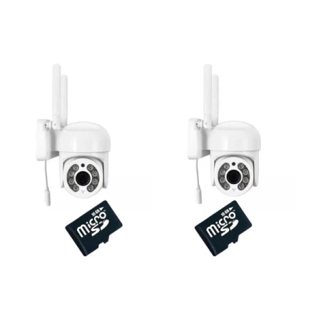 PACHET 2 CAMERE SUPRAVEGHERE WIFI JORTAN JT-8161QJ + 2 X CARD 32GB