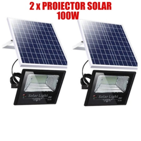 PACHET 2 X PROIECTOR SOLAR 100W
