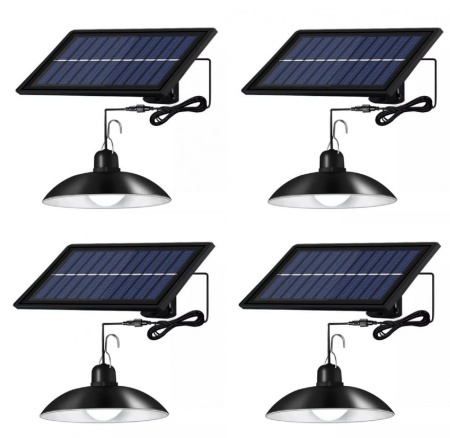 PACHET 4 X LAMPA SOLARA CU ABAJUR CU TELECOMANDA