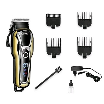 Aparat de tuns profesional E020 putere 5W lame inox ecran LED Kemei