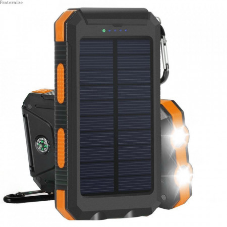 Baterie externa Power Bank solar portabil 20.000mAh