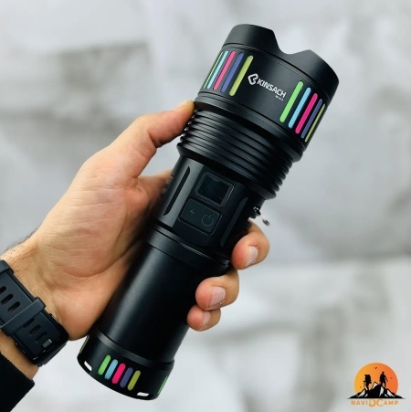 Lanterna de mana aluminiu,foarte puternica ,LED laser , 5 moduri de intensitate a luminii, USB