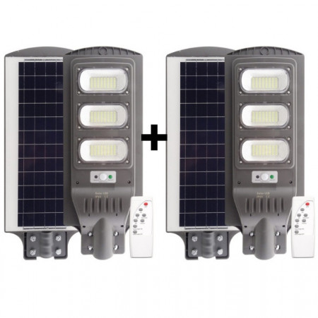 Pachet 2 x Lampa stradala cu picior metalic 90w