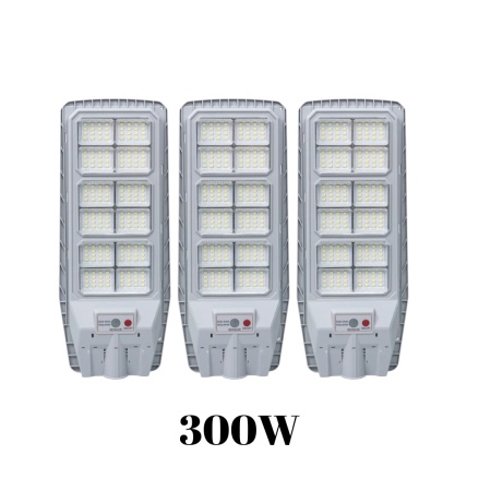 PACHET 3 LAMPI SOLARE STRADALE , 300W, IP65, panou incorporabil, J-812