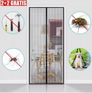 2+2 GRATIS PERDEA PLASA ANTI-INSECTE CU MAGNET 210cm x100cm