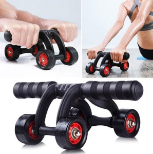 Aparat fitness cu 4 roti pentru abdomen si spate - Img 1