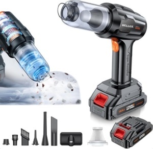 ASPIRATOR 2 IN 1 + Functii de Aspirare,Vidare, Filtru HEPA, Perie Detailing, Negru - Img 2