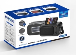 Boxă Portabilă Bluetooth cu Încărcare Solară Duală, 8W, Radio FM, LED – Outdoor & Camping - Img 3