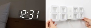 Ceas digital LED 3D cu calendar, alarmă și afișaj de temperatură - Img 4