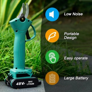 Cleste electric pentru vita de vie si crengi, 2 acumulatori 2Ah - Img 2