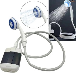 Dus portabil de camping cu robinet incorporat, USB pentru interior/exterior - Img 5