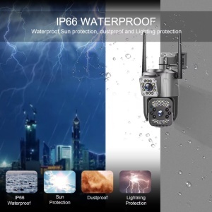 LICHIDARE STOC - Camera de supraveghere wifi, 8 mpx, 4K, lentile duble, ip66, 10x zoom. ptz, night vision, neagra - Img 4