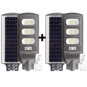 Pachet 2 x Lampa stradala cu picior metalic 90w