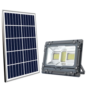 Proiector Solar Led 100W, Iluminat Perimetral, cu Panou Solar 5V 15W, Acumulator 12000mA, Led SMD5050 136 buc - Img 1