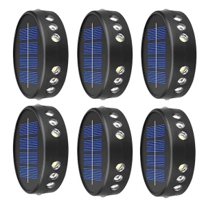 SET 6 LAMPI SOLARE ROTUNDE DE PERETE SAU SOL CU LED - Img 1