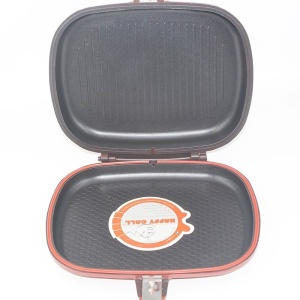 Tigaie Grill Dubla Marmorata, Antiaderenta, 34 cm - Img 3